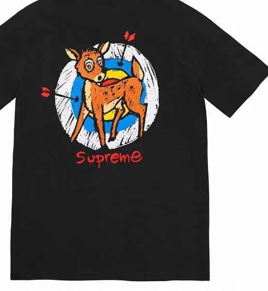 22SS Target XL White M Archery Black Deer Tee Spiral and Logo Printing L S 0810